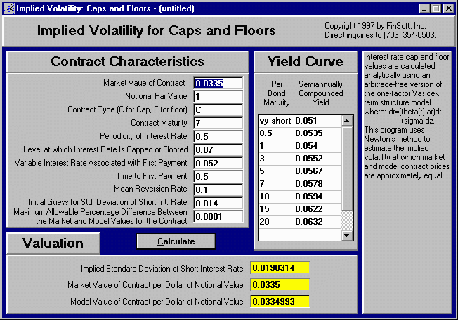 Values Returned By Valuecalc 3 0